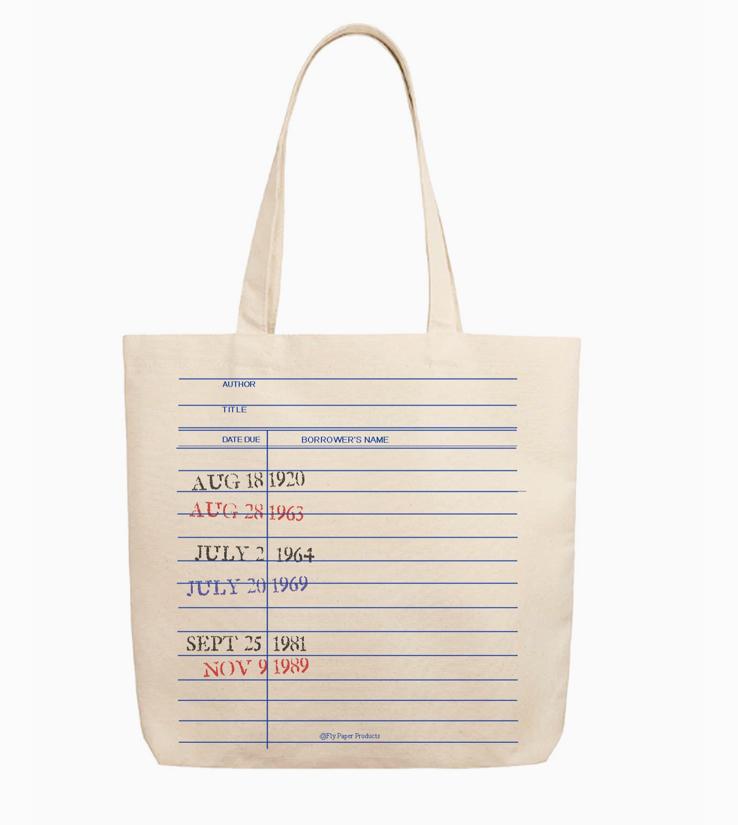 Freedom To Dream Historical Dates Library Card Tote Bag