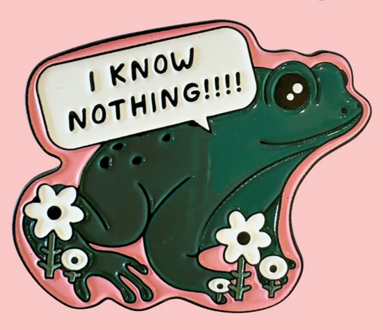 I Know Nothing Pin