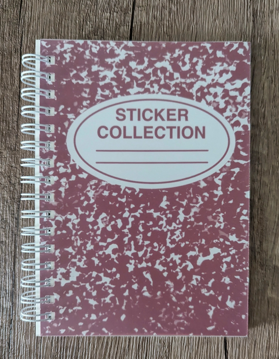 Reusable Sticker Book Composition Red Design- 50 Pages