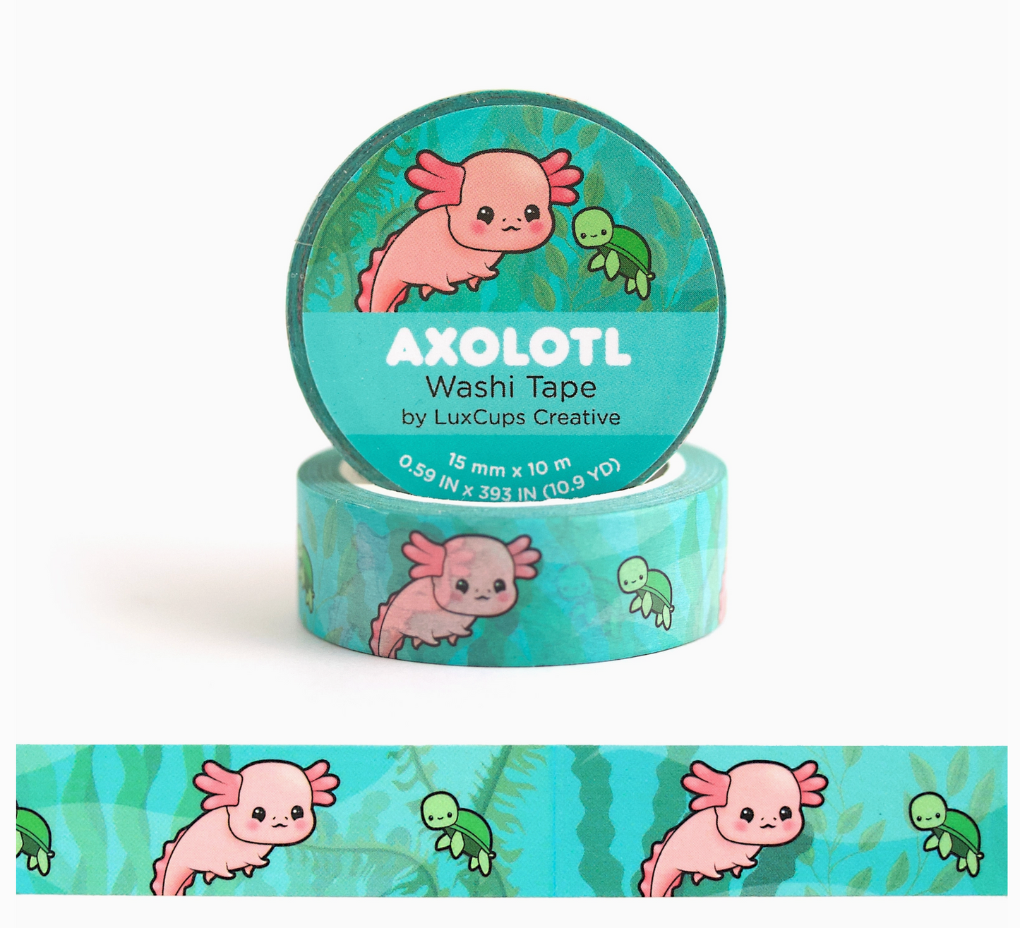 Axolotl & Cutie Sea Turtle Washi Tape