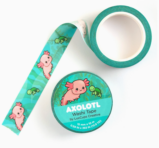 Axolotl & Cutie Sea Turtle Washi Tape