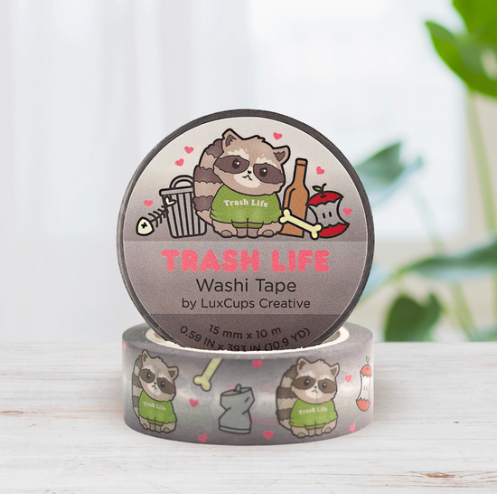 Raccoon Trash Life Washi Tape