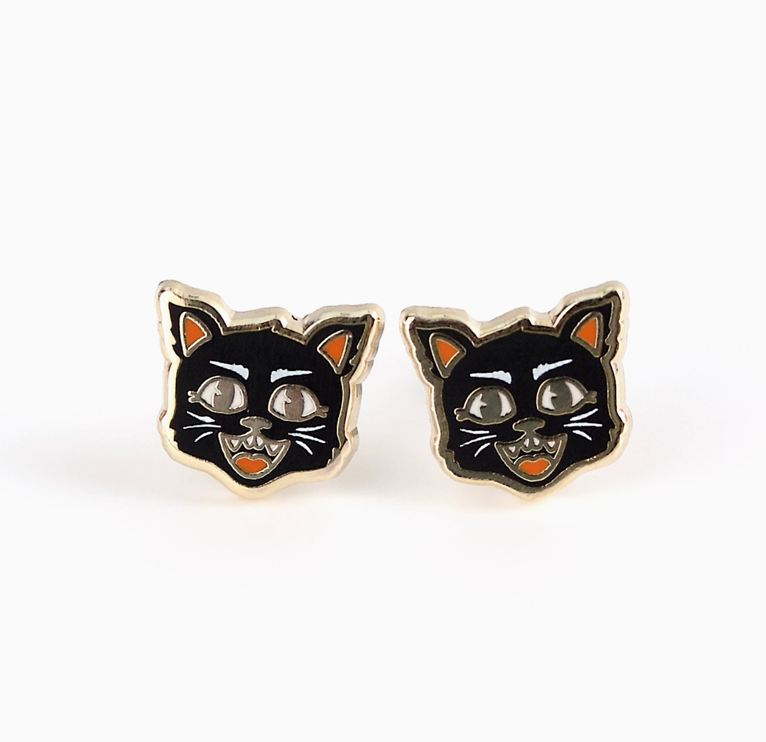 Black Cat Earrings