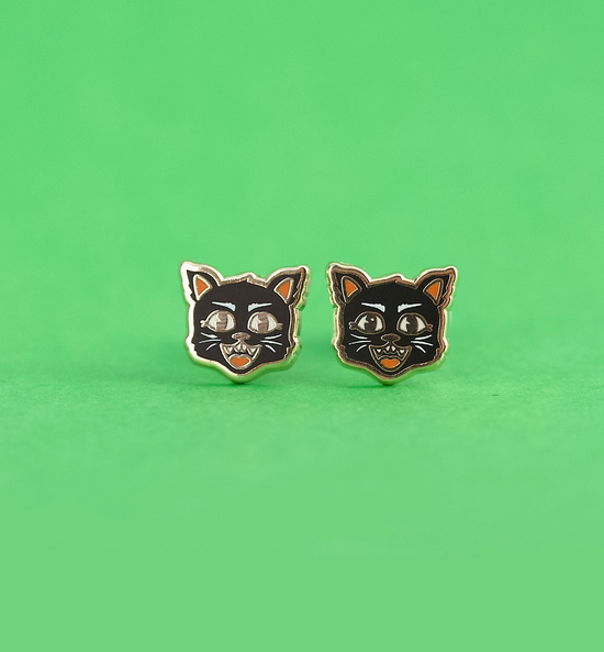 Black Cat Earrings