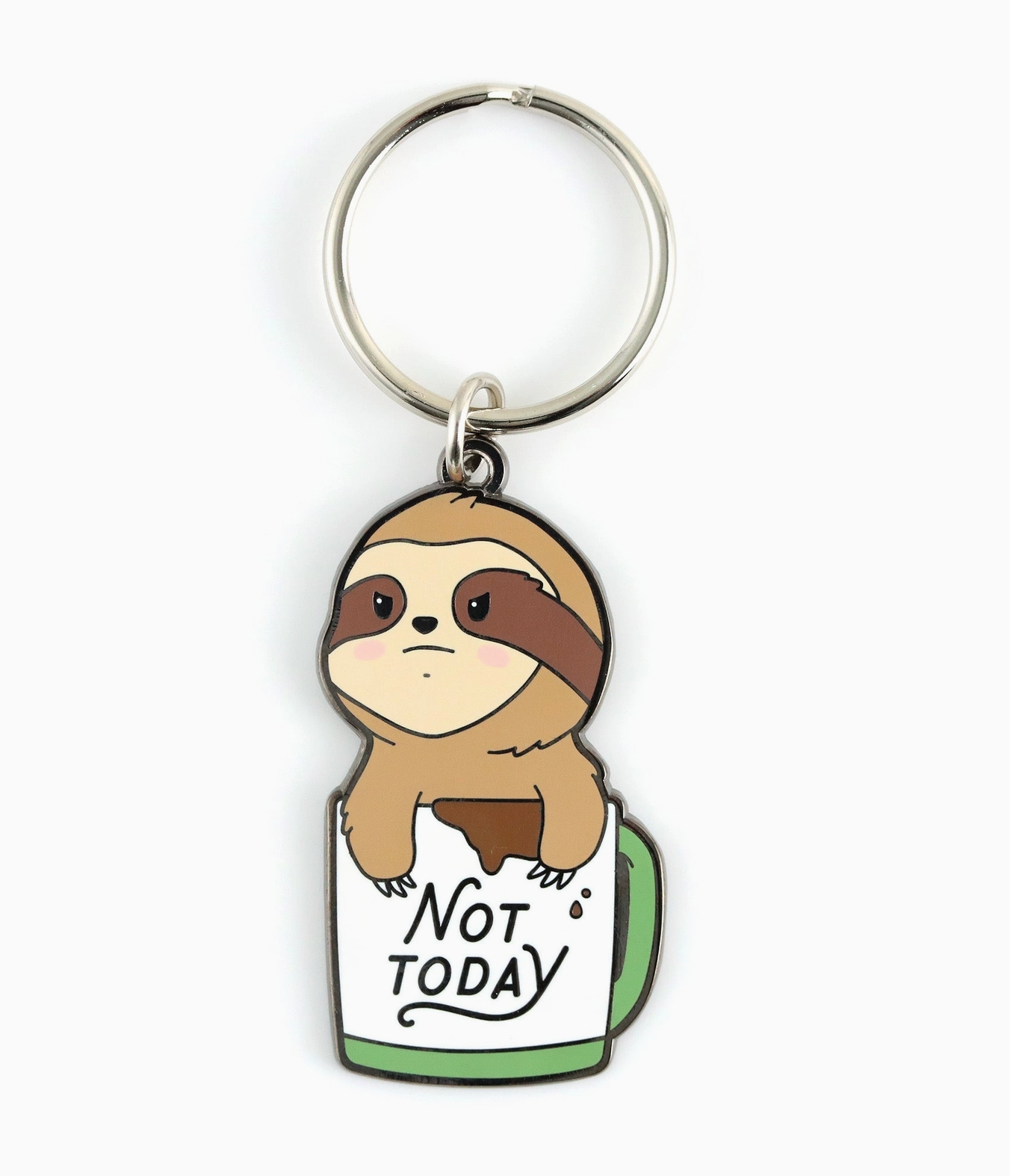 Not Today Sloth Keychain