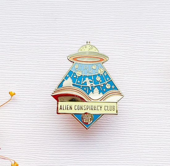 Alien Conspiracy Club Pin