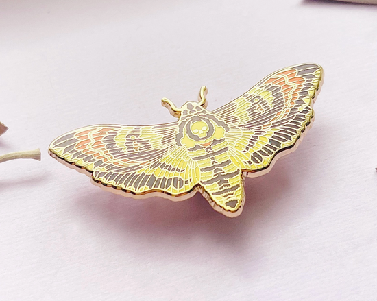 Death's Head Hawkmoth (Acherontia Lachesis) Pin