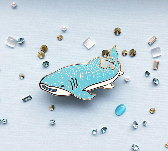 Happy Whale Shark Pin