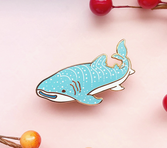 Happy Whale Shark Pin