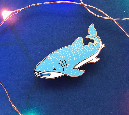 Happy Whale Shark Pin