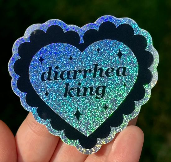 Diarrhea King Glitter Sticker