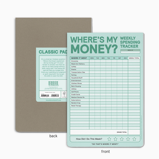 Weekly Money Tracker Notepad - 60 sheets