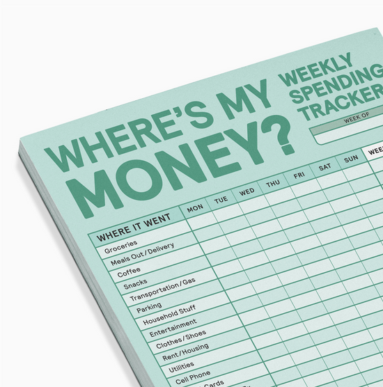 Weekly Money Tracker Notepad - 60 sheets