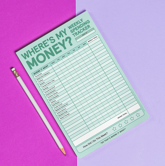 Weekly Money Tracker Notepad - 60 sheets