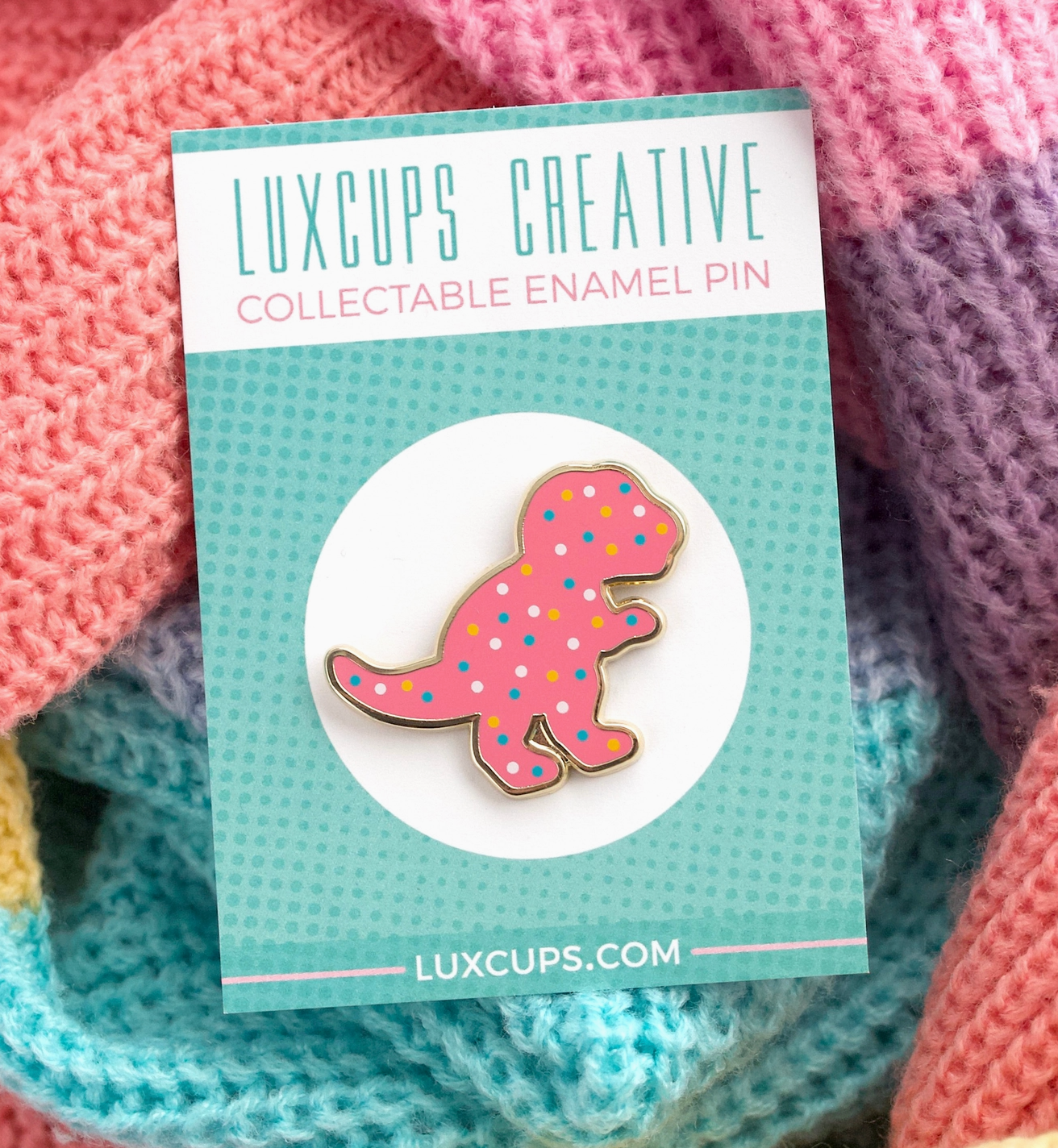 Trex Dino Cookie Pin