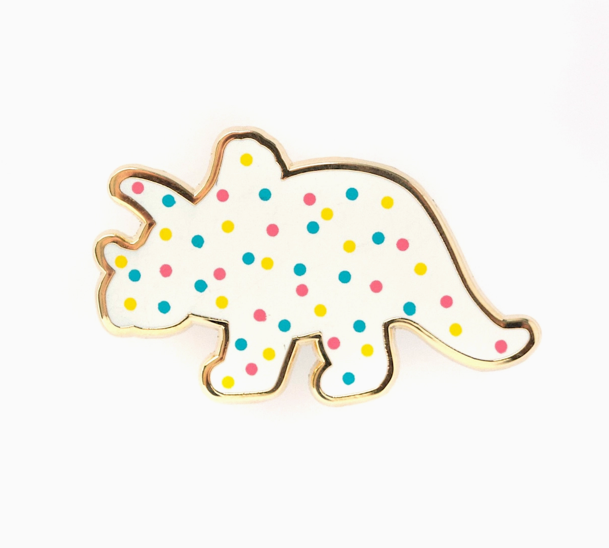 Triceratops Dino Cookie Pin