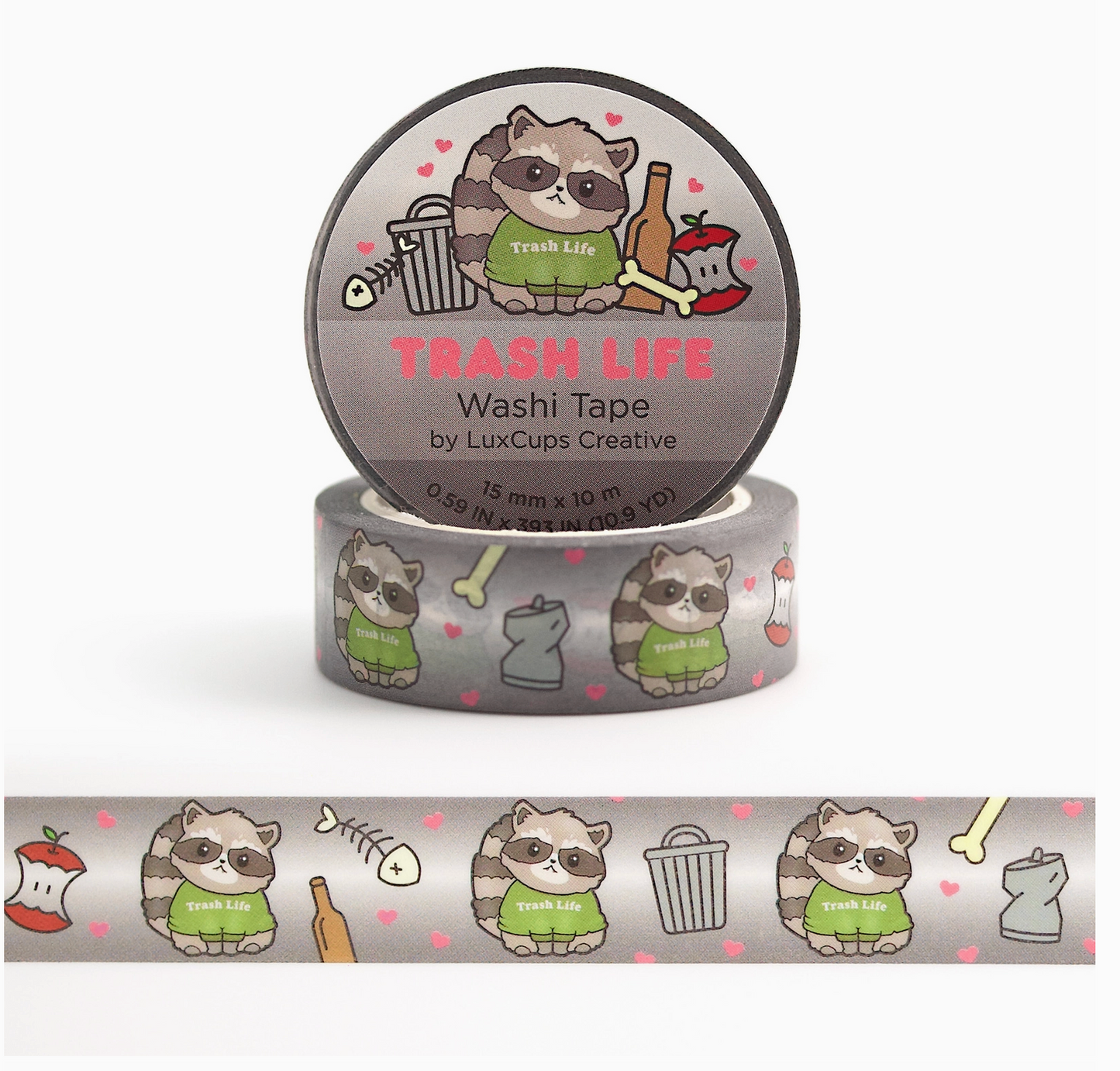 Raccoon Trash Life Washi Tape