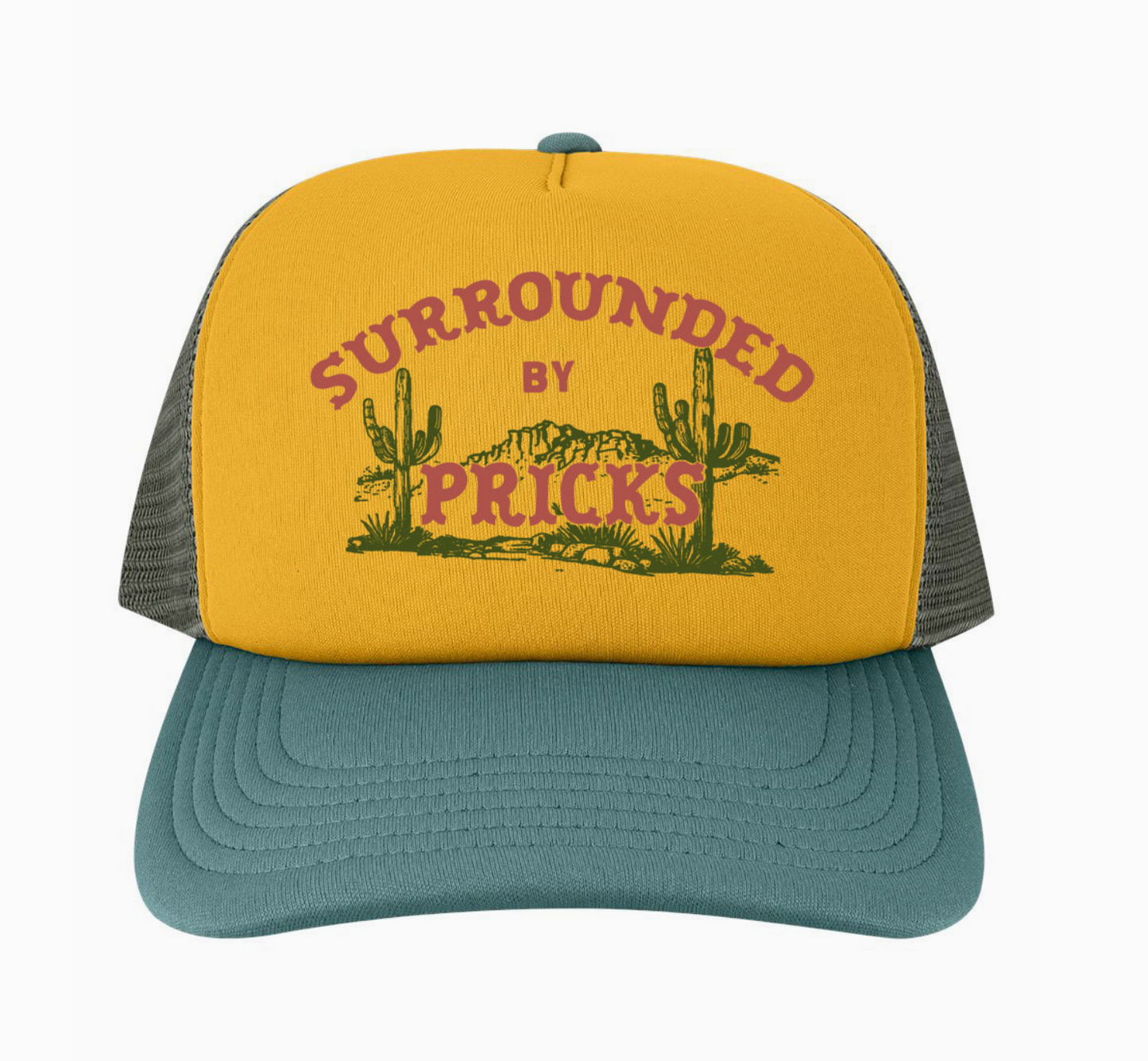 Surrounded By Pricks Mesh Trucker Hat (3 colors available)