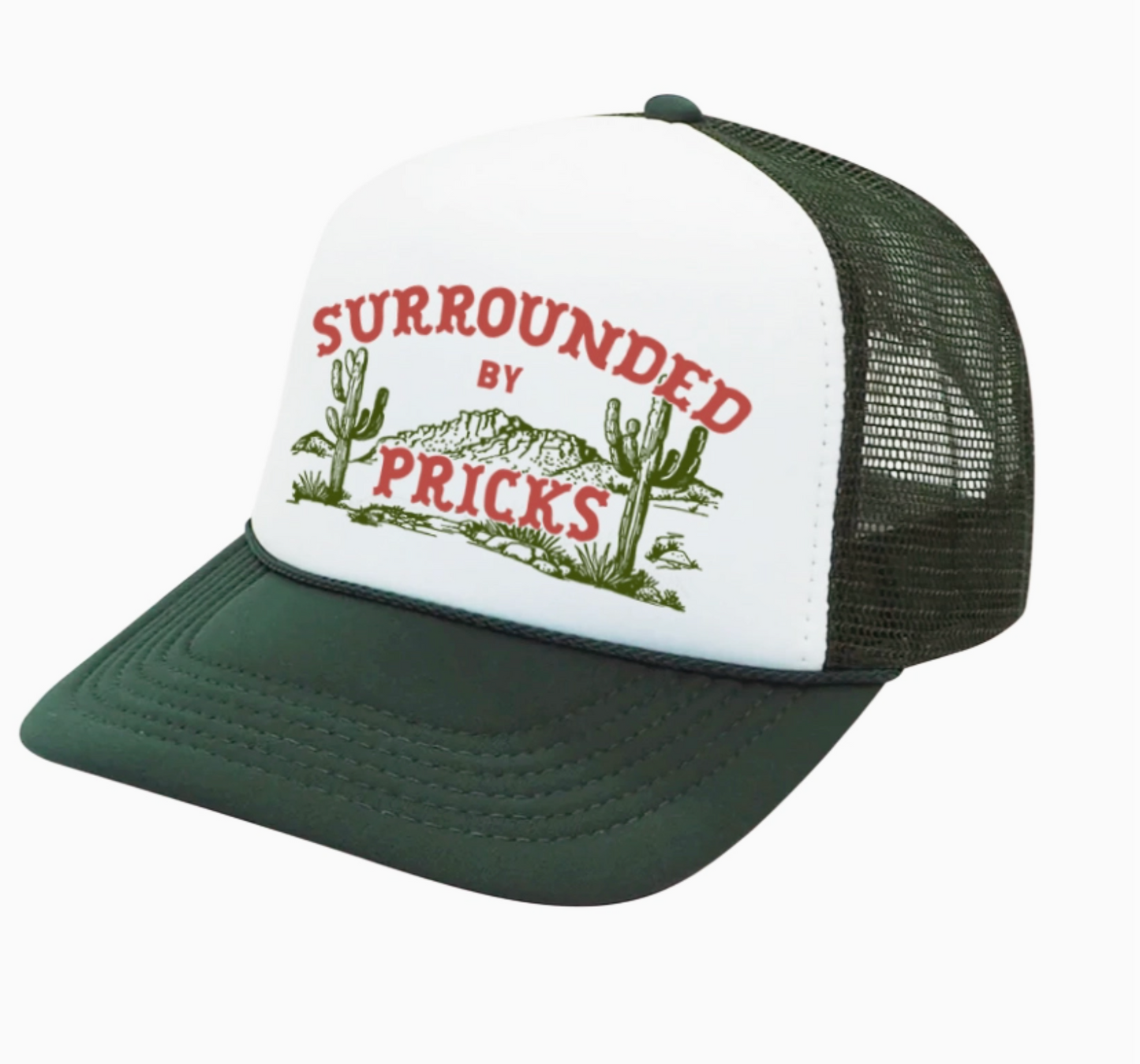 Surrounded By Pricks Mesh Trucker Hat (3 colors available)