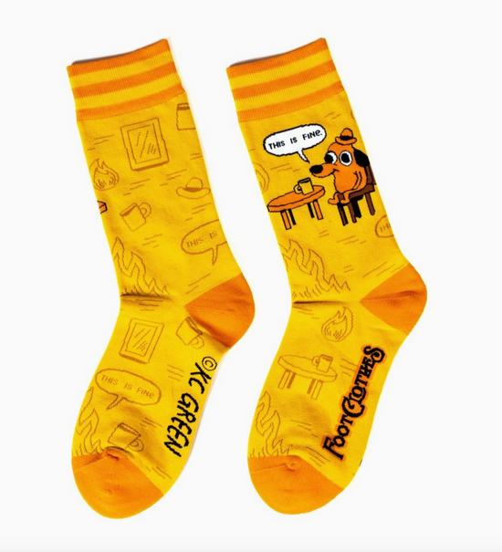 This Is Fine: Iconic Edition Crew Socks