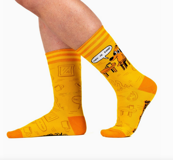 This Is Fine: Iconic Edition Crew Socks