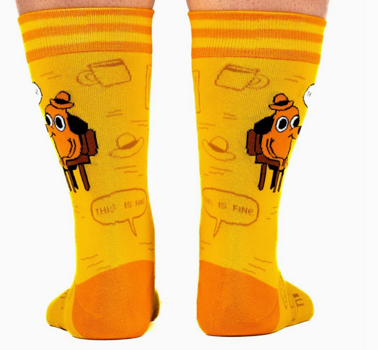 This Is Fine: Iconic Edition Crew Socks