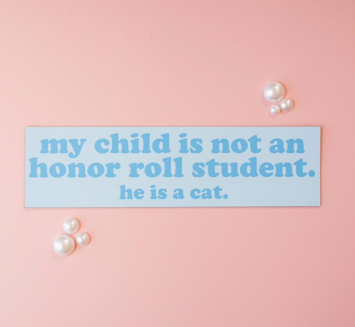 Honor Roll Boy Cat Car Magnet