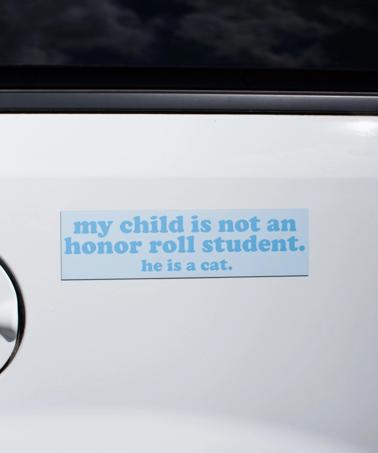 Honor Roll Boy Cat Car Magnet