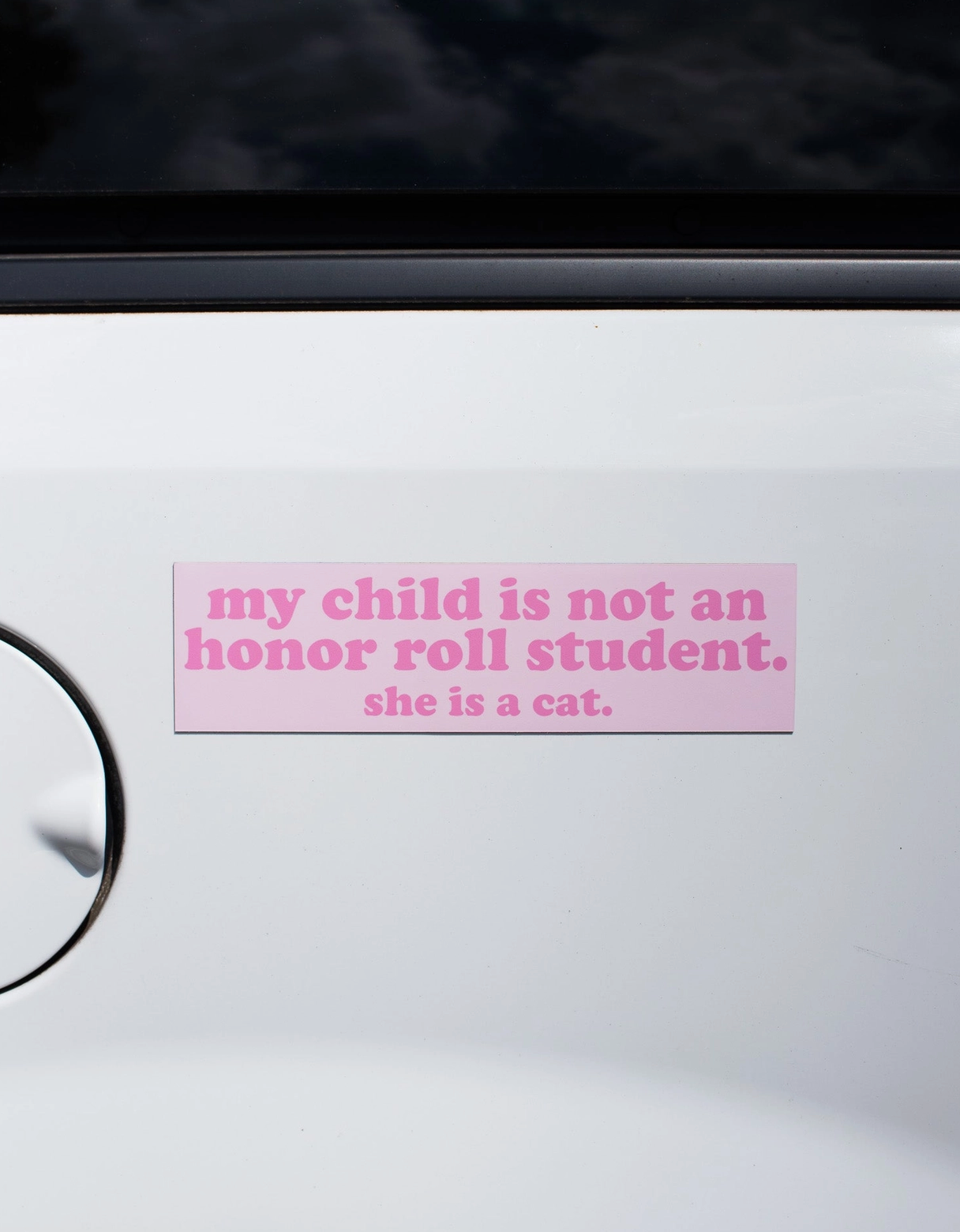 Honor Roll Girl Cat Car Magnet