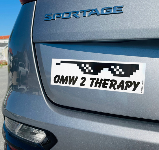 OMW To Therapy Bumper Sticker