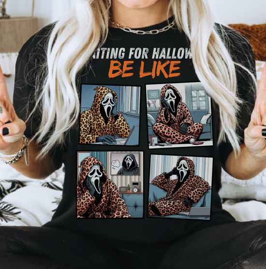 Waiting For Halloween GhostFace Unisex Tee (2 Colors Available)