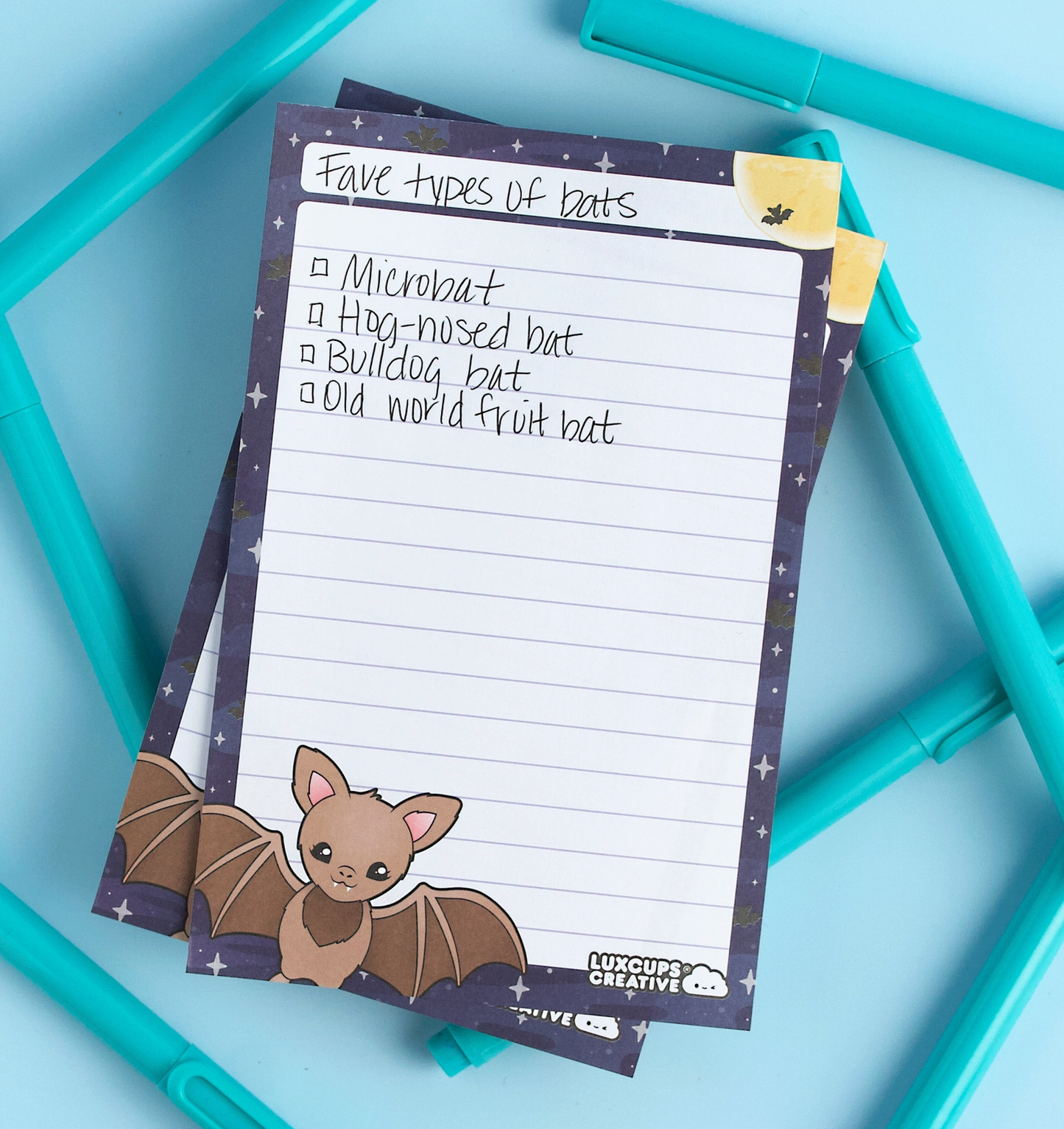 Baby Bat Notepad - 50 Sheets