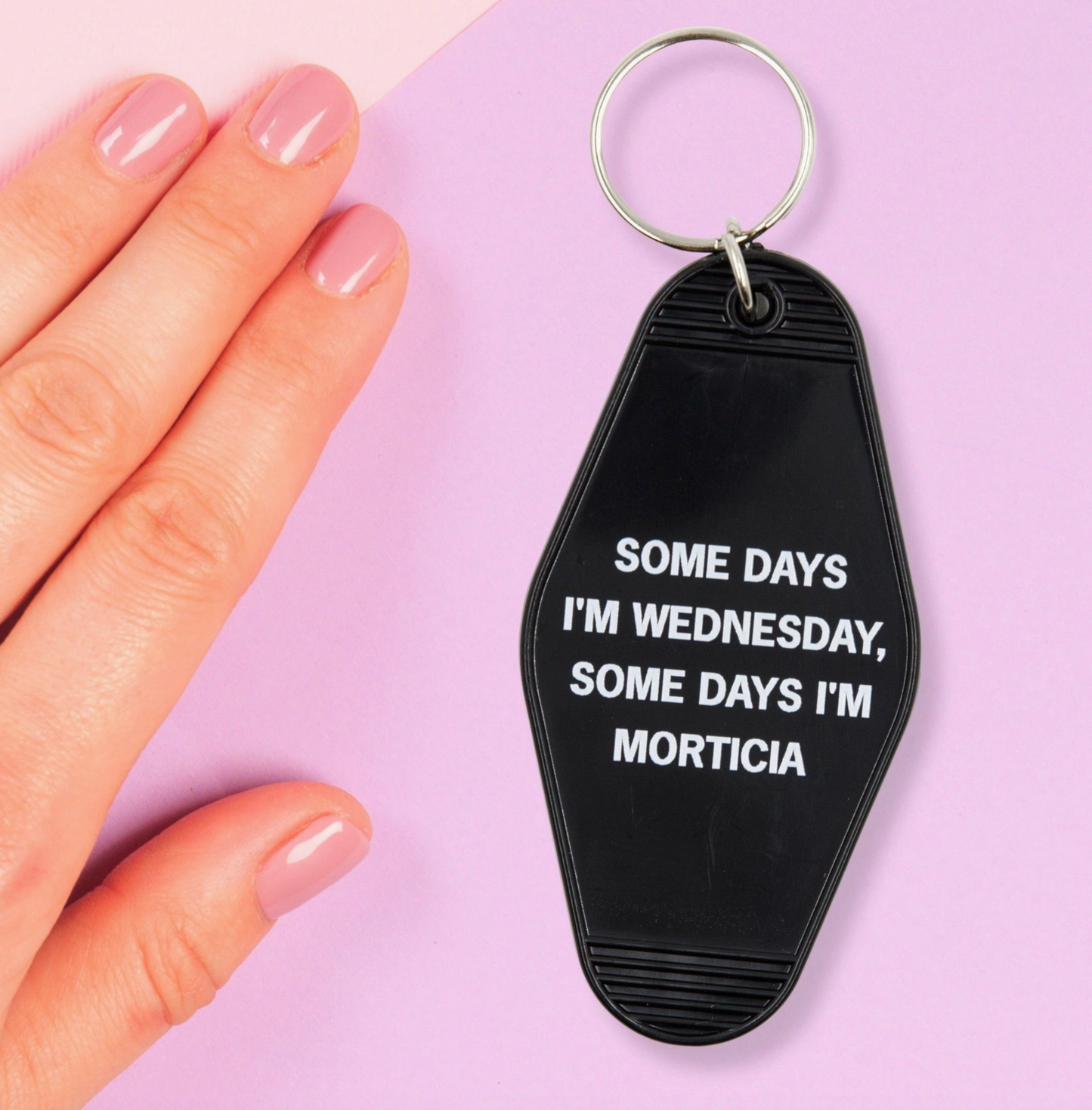 Some Days I'm Wednesday, Some Days I'm Morticia Motel Style Keychain