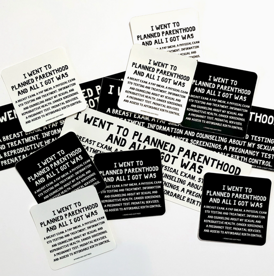 Planned Parenthood Reproductive Rights Square Sticker (2 colors available)