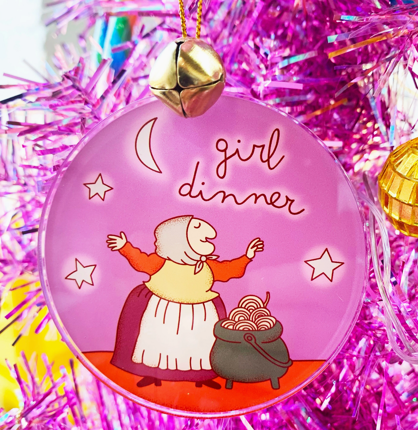 Girl Dinner Holiday Ornament