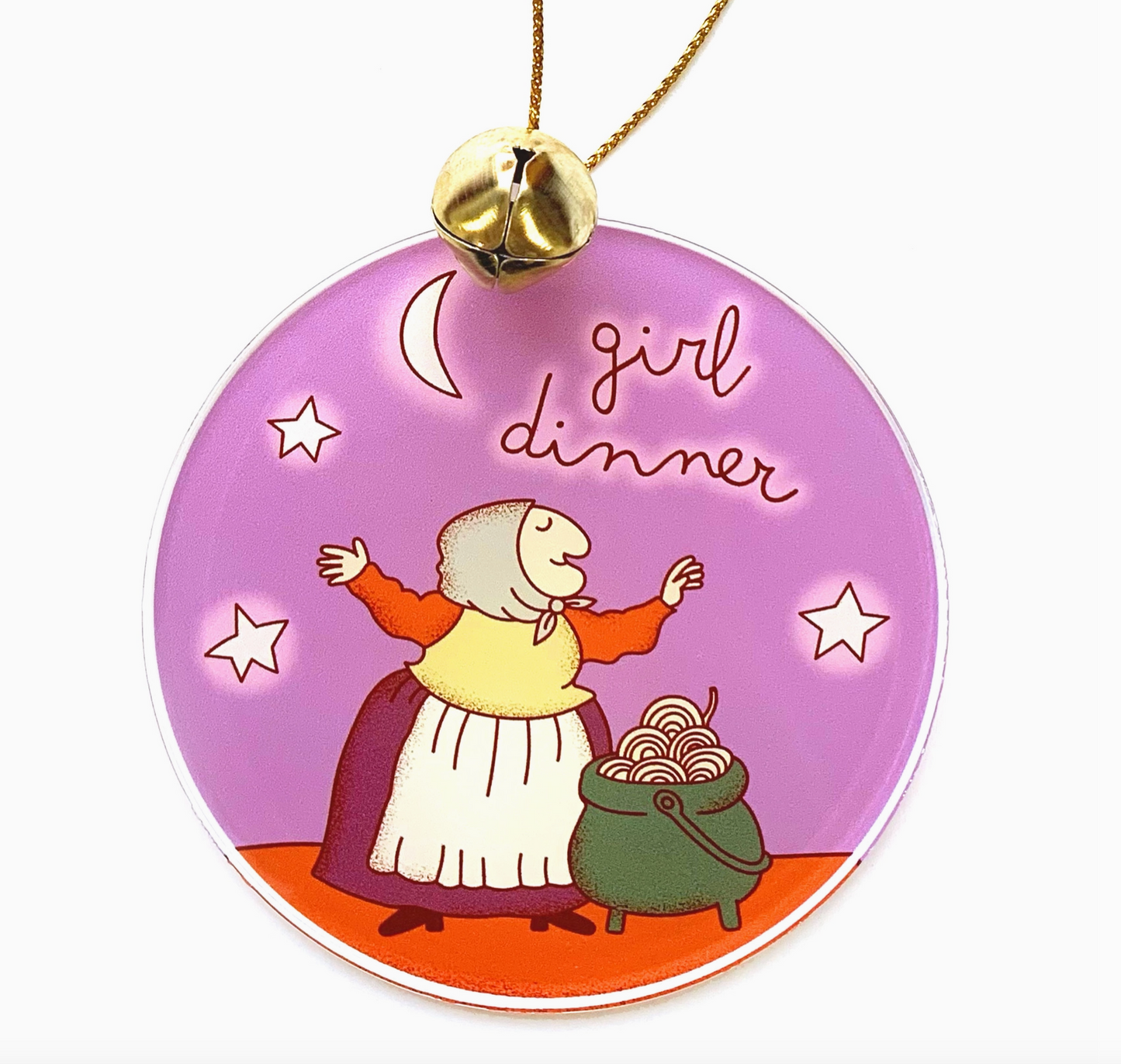 Girl Dinner Holiday Ornament