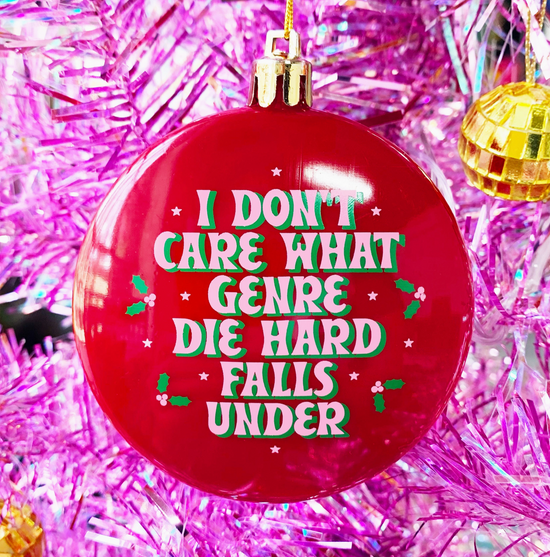 I Don't Care Die Hard Plastic Xmas Tree Holiday Ornament