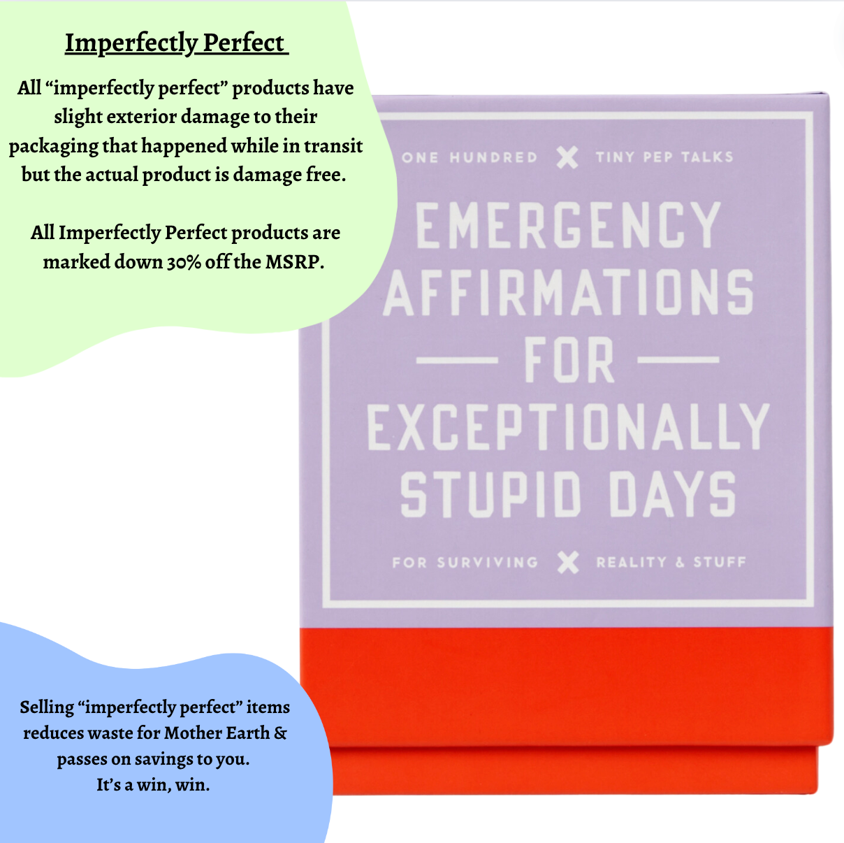 *Imperfectly Perfect* Emergency Affirmations Deck (Reduced Price)