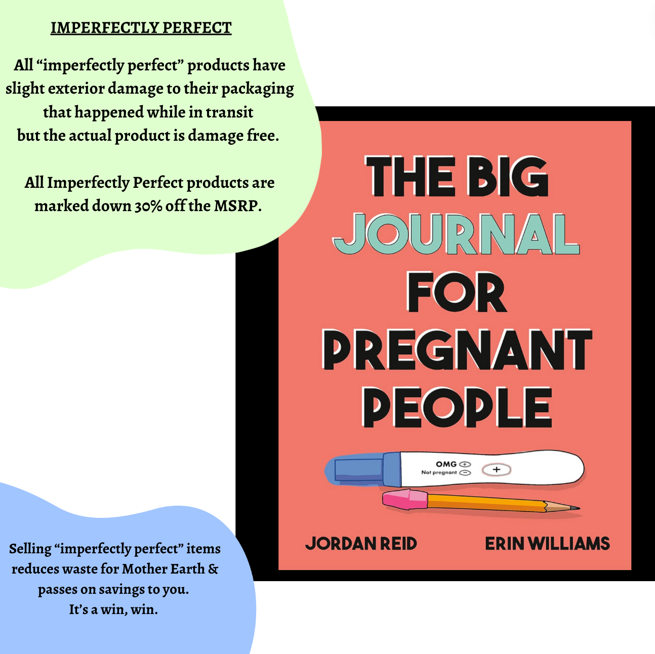 *Imperfectly Perfect* The Big Journal for Pregnant People - 128 pages (Reduced Price)