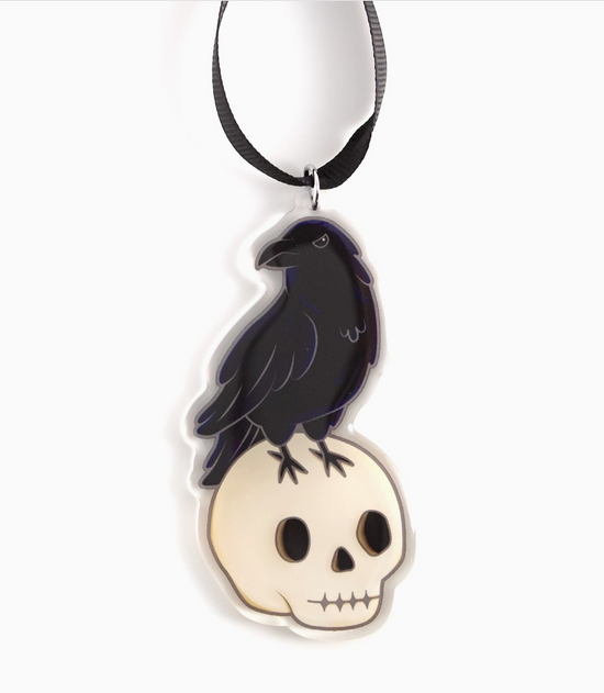 Raven & Skull Acrylic Ornament