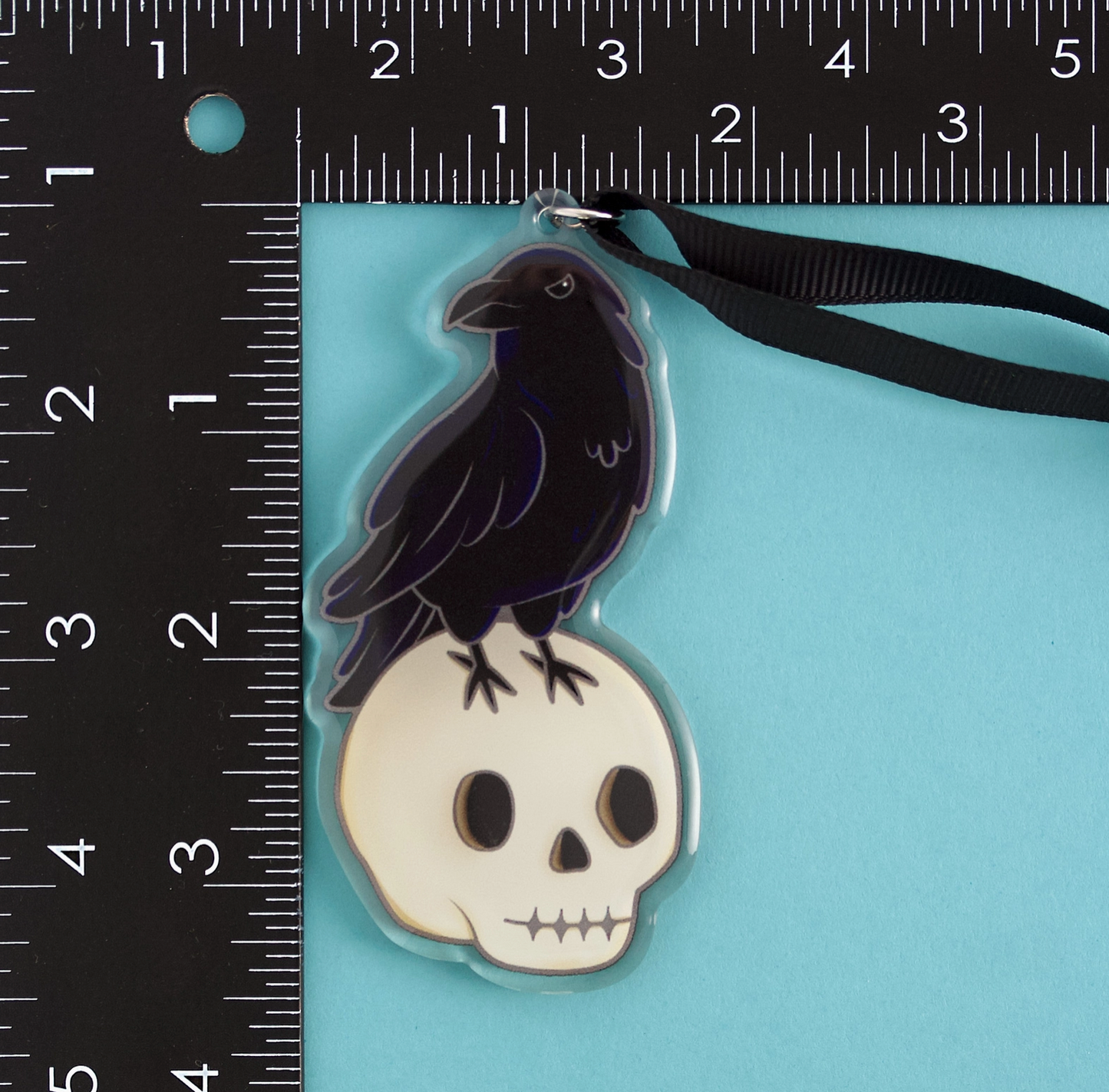 Raven & Skull Acrylic Ornament