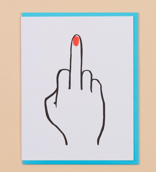 Middle Finger Card