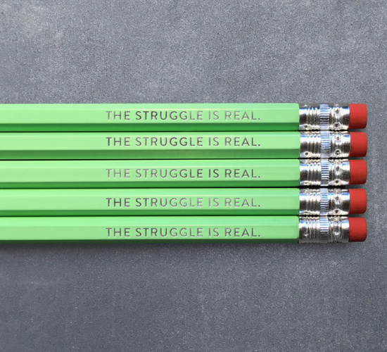 The Struggle Is Real Pencil Set - 5 pk