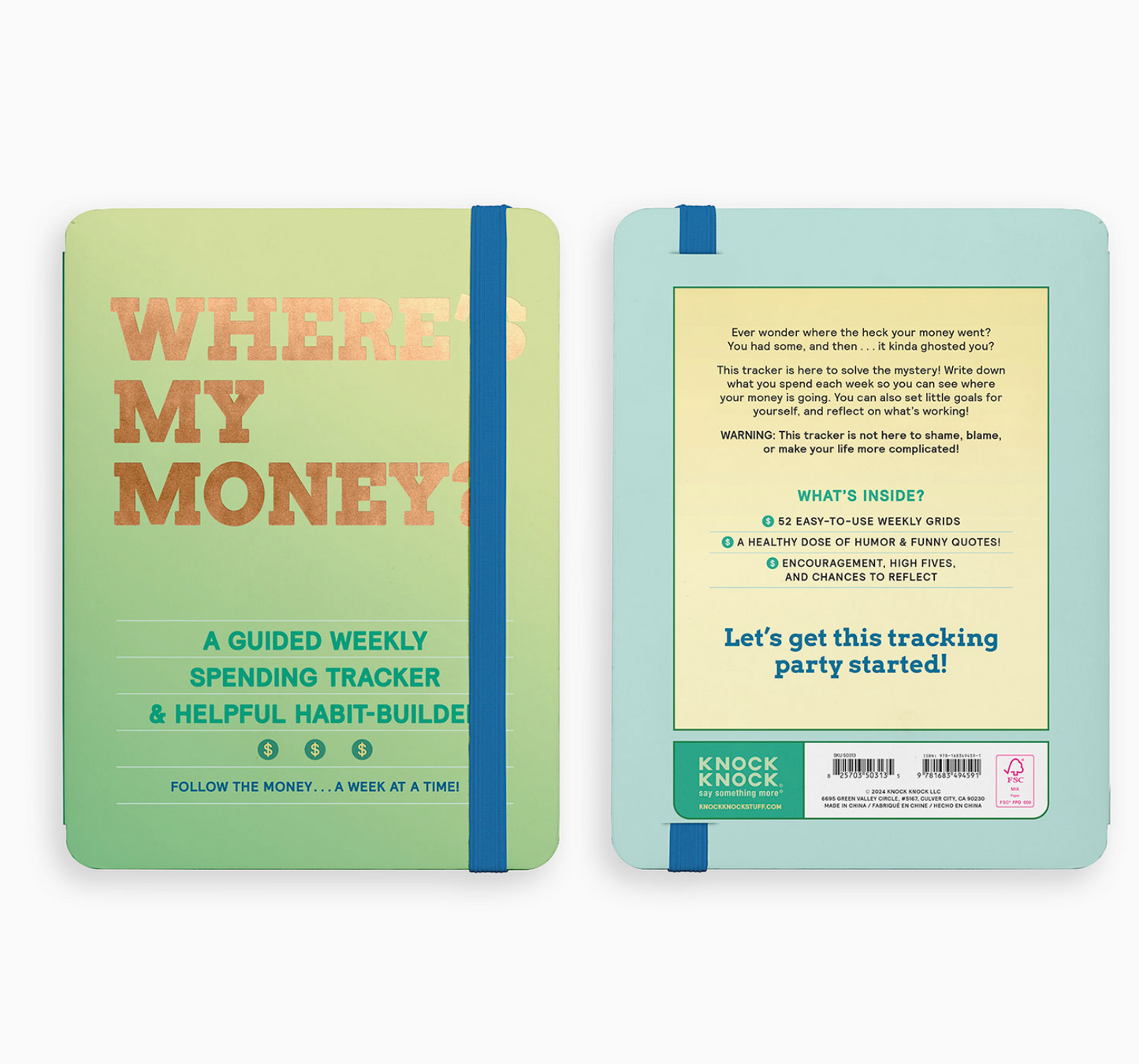 Where's My Money; Money Habit Tracker Journal - 128 pages