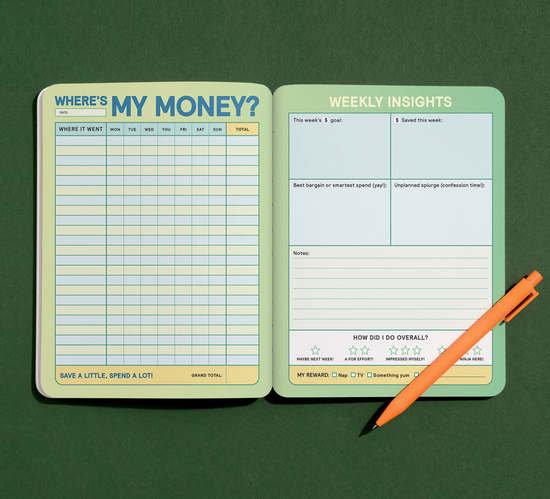 Where's My Money; Money Habit Tracker Journal - 128 pages