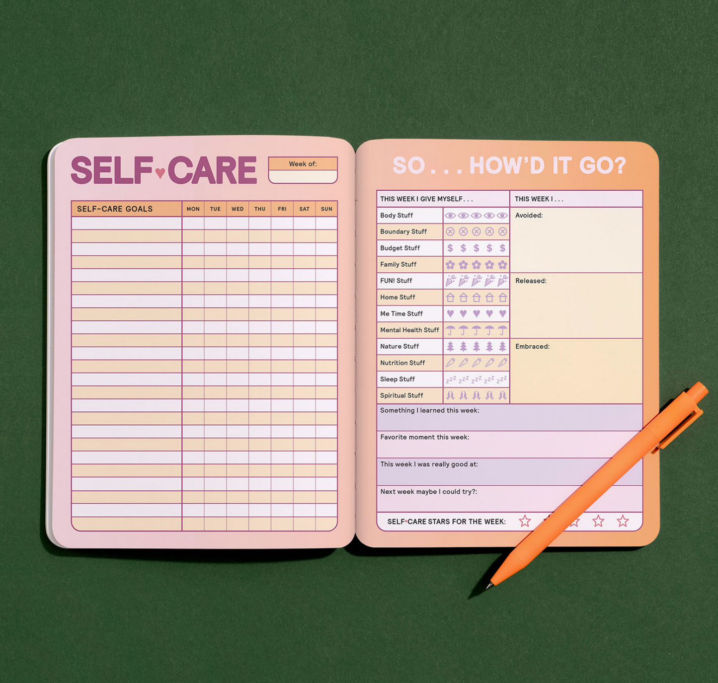 Self-Care Habit Tracker Journal