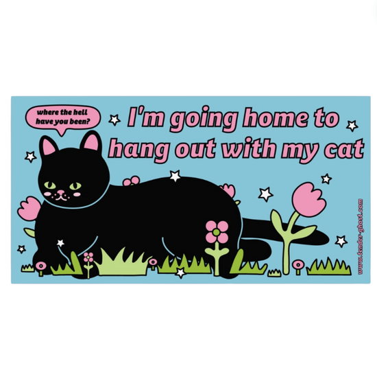 I'm Going Home To Hang Out With My Cat Car Magnet