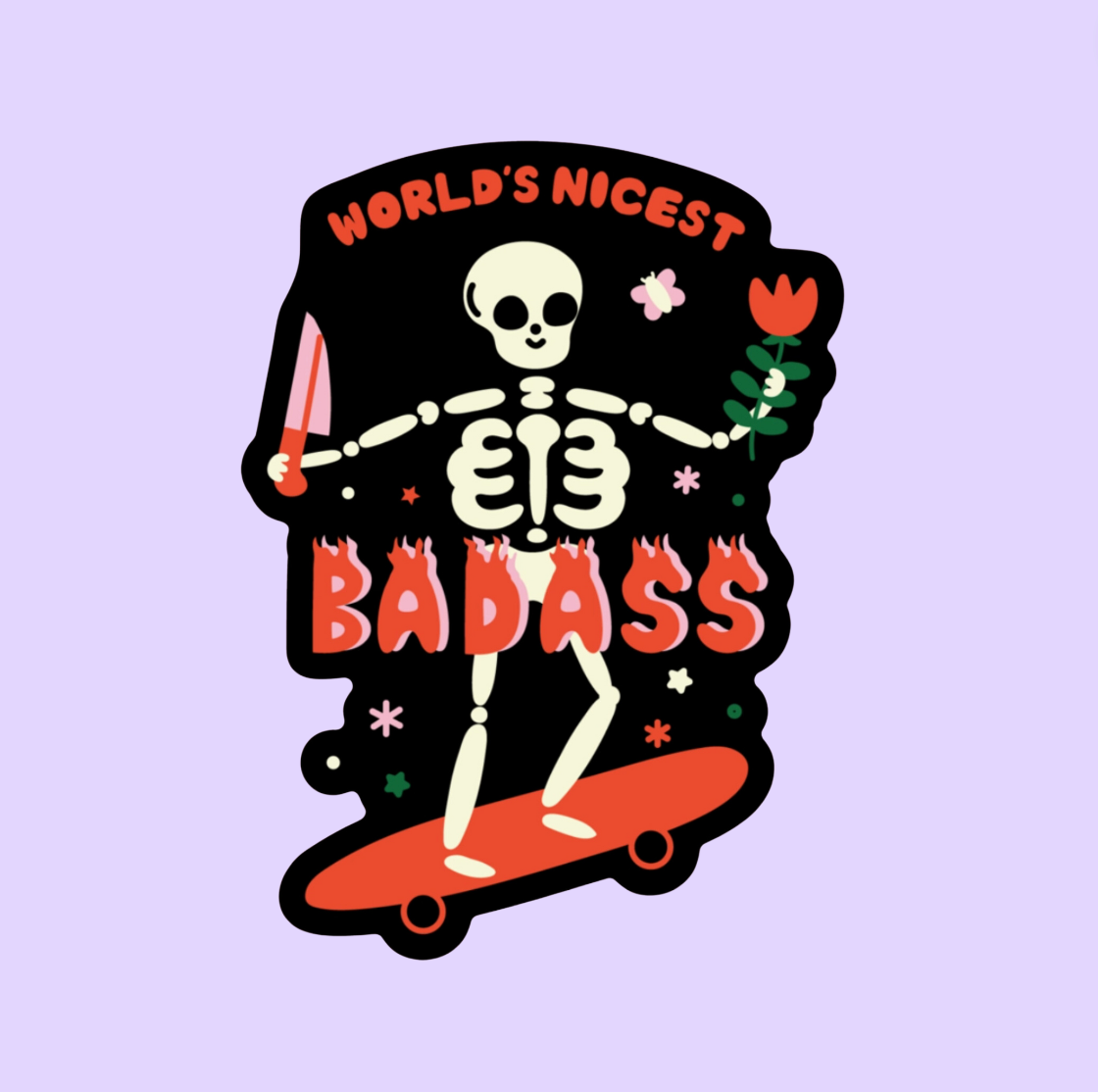 World's Nicest Badass Sticker