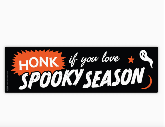 Honk If You Love Spooky Season Bumper Sticker