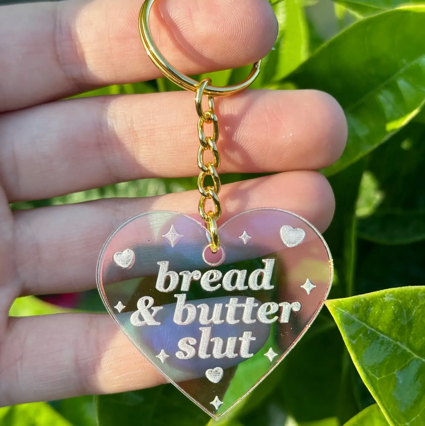 Bread & Butter Iridescent Acrylic Keychain